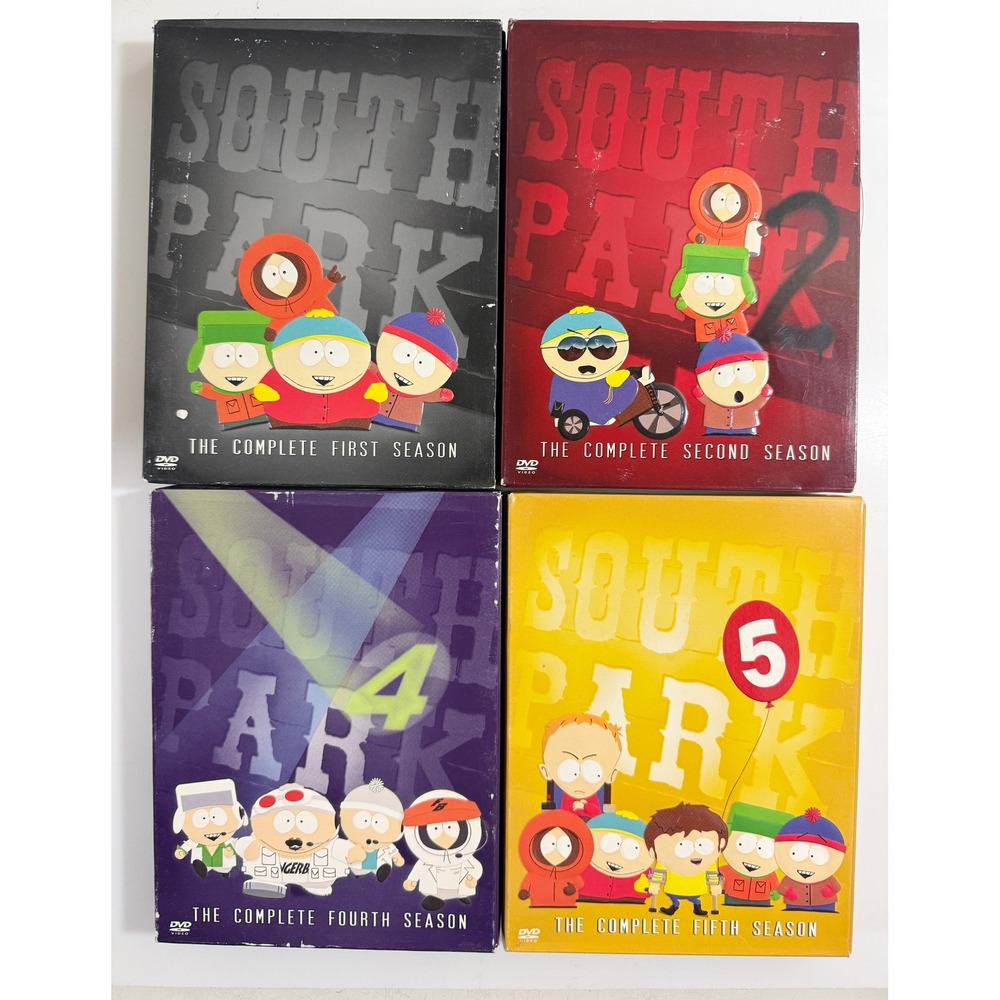 South Park DVD Lot Seasons 1 2 4 5 Multicolor Animated Comedy TV Series TV-MA